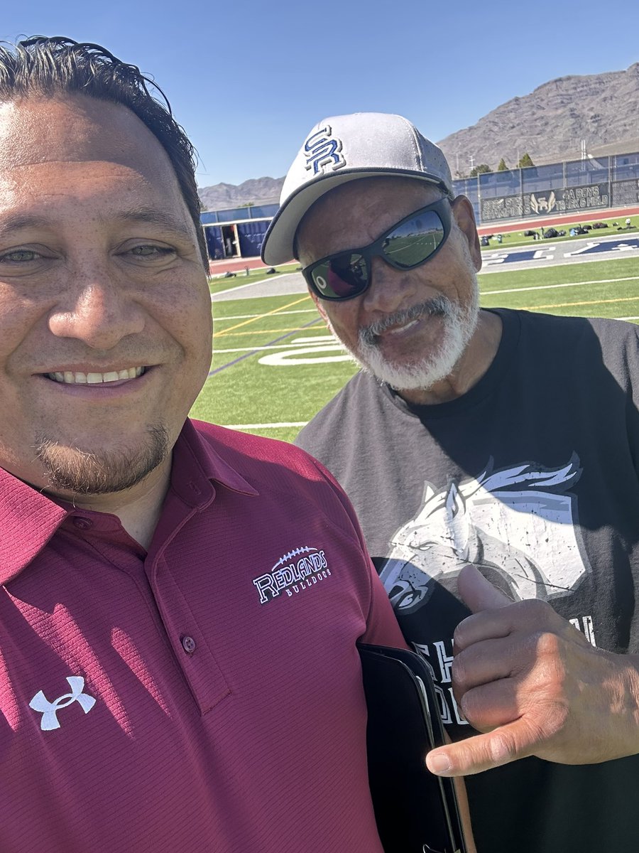 CoachTTui's tweet photo. Thank you to all the Coaches that welcomed me in today. It was great choppin’ it up with you guys! Loved meeting the student athletes, assistant coaches, and other staff members on campus! Solid first day! #RecruitVegas #GoodtoGreat #ExtremeDesire

@defendtheridge @CivicaAcademyFB @Mojavefootball1 @ClarkChargers @PioneersFball @TheCheyenneHSlv