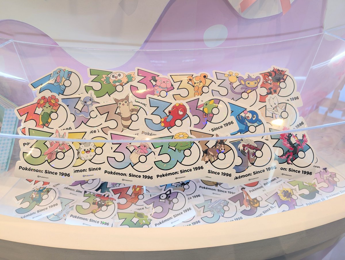 ポケモン30周年ポップアップストア🎉 30ロゴステッカーはほんと沼り