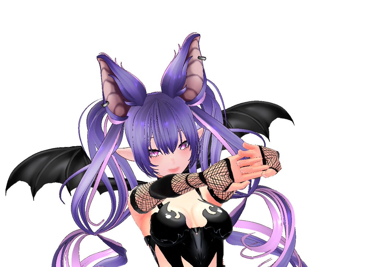 itsfreakinbatsy's tweet photo. When a lil bat gets new ears, she simply HAS to show them off~🦇💜
#Vtuber #bat #modelupdate https://t.co/DyIOR9biiJ