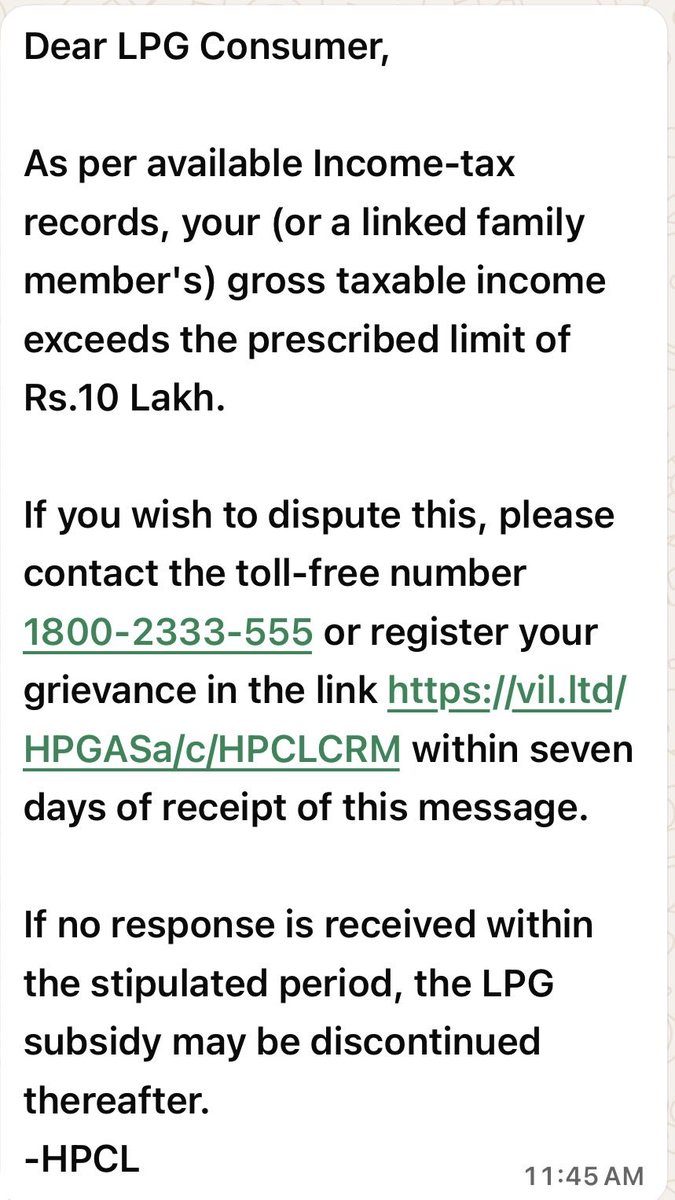 SayantanChoud14's tweet photo. Received this SMS yet unable to contact/Submit the DISPUTE through Calling or Link.
After holding the line 4 8-10 mins,call cut AUTOMATICALLY &amp; on the link no Option 4 select DISTRIBUTOR 
@HPCL @PetroleumMin @jagograhakjago 
What type of SCAM it is?
@nsitharaman 😠 https://t.co/d1mk6J4pLO