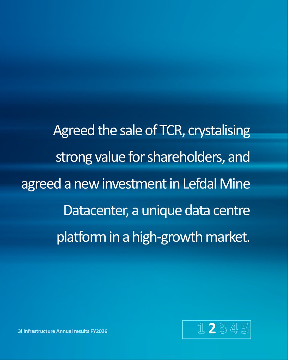 3iinfra's tweet photo. Today we released our Results for the year to 31 March 2026.⬇️Find our latest portfolio updates below and see the full Results announcement here: https://t.co/lLi2d0QtuF https://t.co/E1llz3qNq9