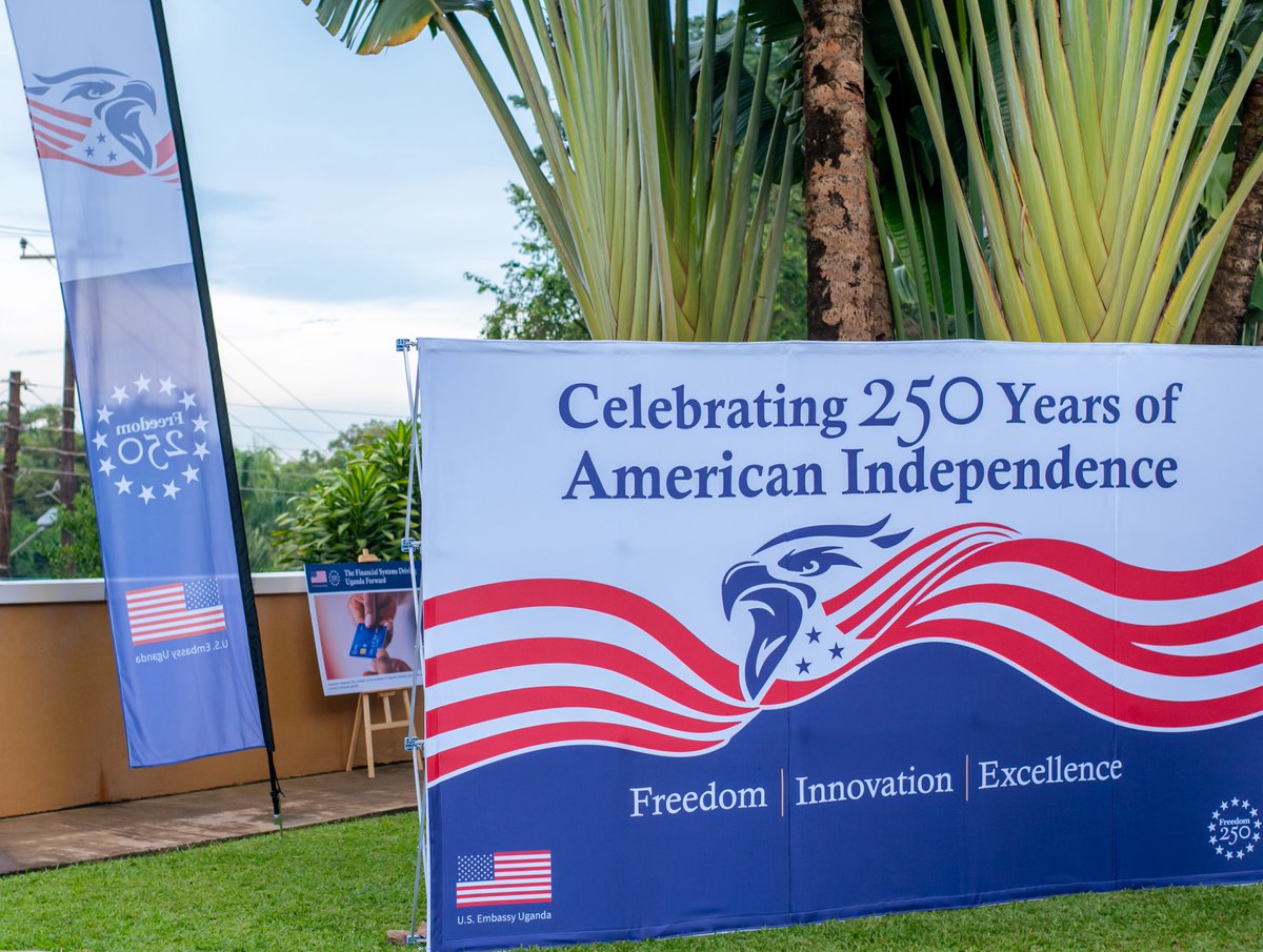 maestropoly's tweet photo. Great evening last Friday celebrating #Freedom250 Launch at the U.S. Ambassador's residence! 🇺🇸🇺🇬 Watching the impact of our US and Uganda partnership was inspiring.
@USEmbassyUganda 💪🏾 https://t.co/UiqcMp5m4h