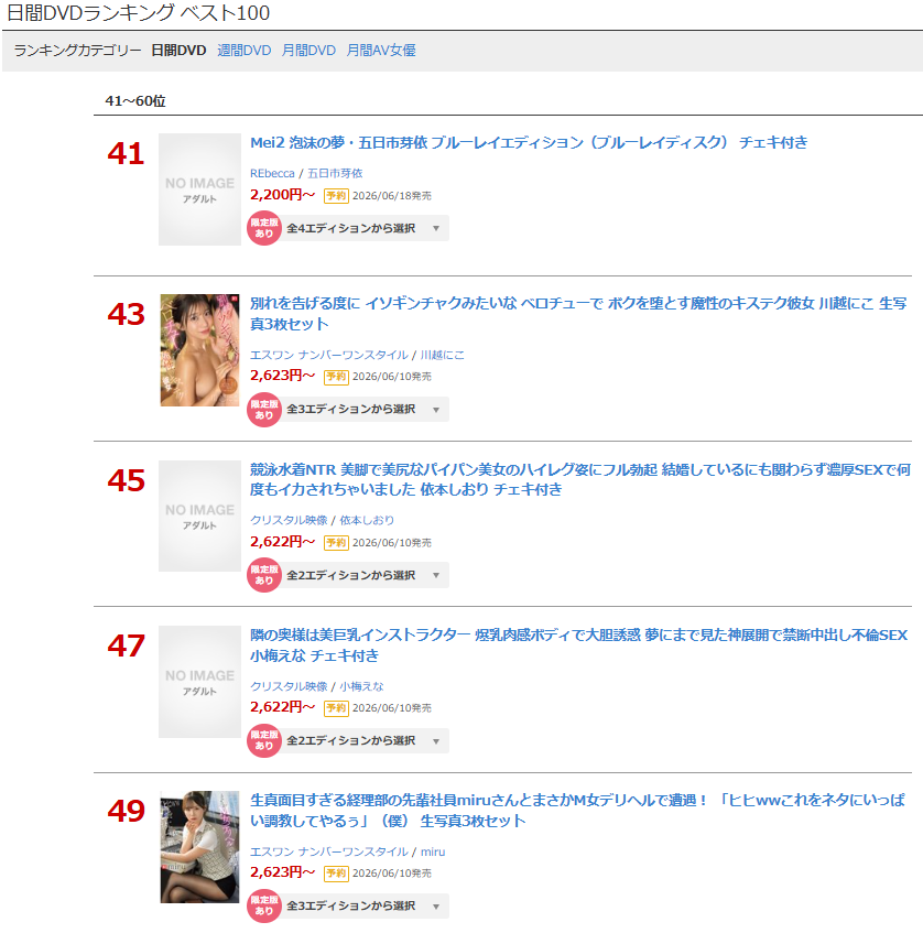 【🌹本日限定版情報解禁🌹】

💫日間 DVD 49位(05/12)
【FANZA限定】生真面目すぎる経理部の先輩社員miruさんとまさかM女デリヘルで遭遇！... 生写真3枚セット
https://t.co/3QPqtgYPXL

【BD版】
https://t.co/OKhVn9D6Ok

▾動画▾
https://t.co/bnnLFuwoz4

#miru #PR @miruteer_29 https://t.co/oeal4X4wTg