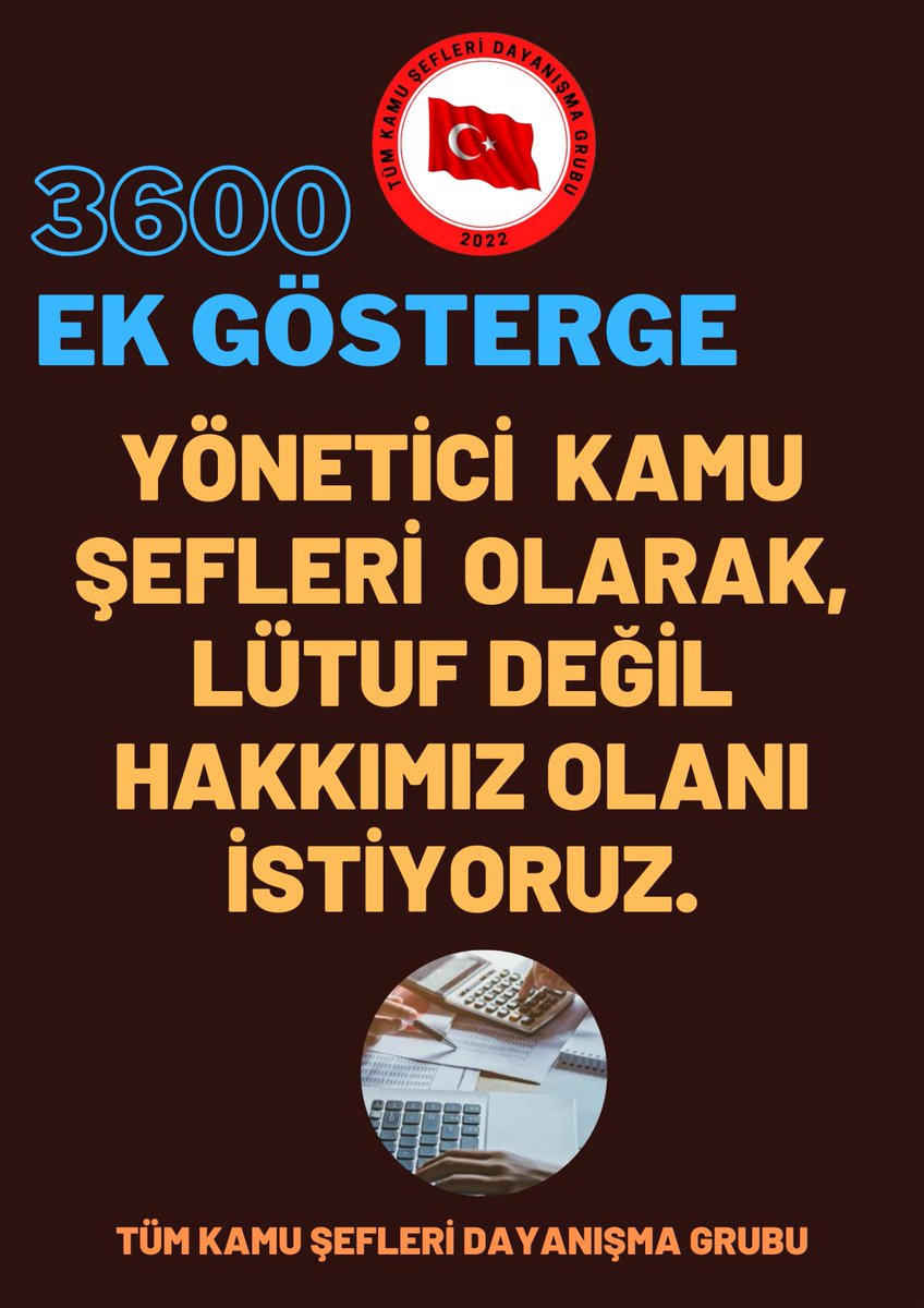 KamuSefleriD_G's tweet photo. ✅Talebimiz AÇIK ve NET
✅3600 Ek Gösterge 
✅Neden mi?
✅Çünkü DEVLETİN SÖZÜ VAR
✅Çünkü liyakatimiz ve statümüz belli
✅Yönetici #TümKamuŞefleri olarak
✅3600 Sözünün tutulmasını tüm mağdurlar olarak bekliyoruz Sayın @RTErdogan @isikhanvedat @memetsimsek https://t.co/jezvphsXnl
