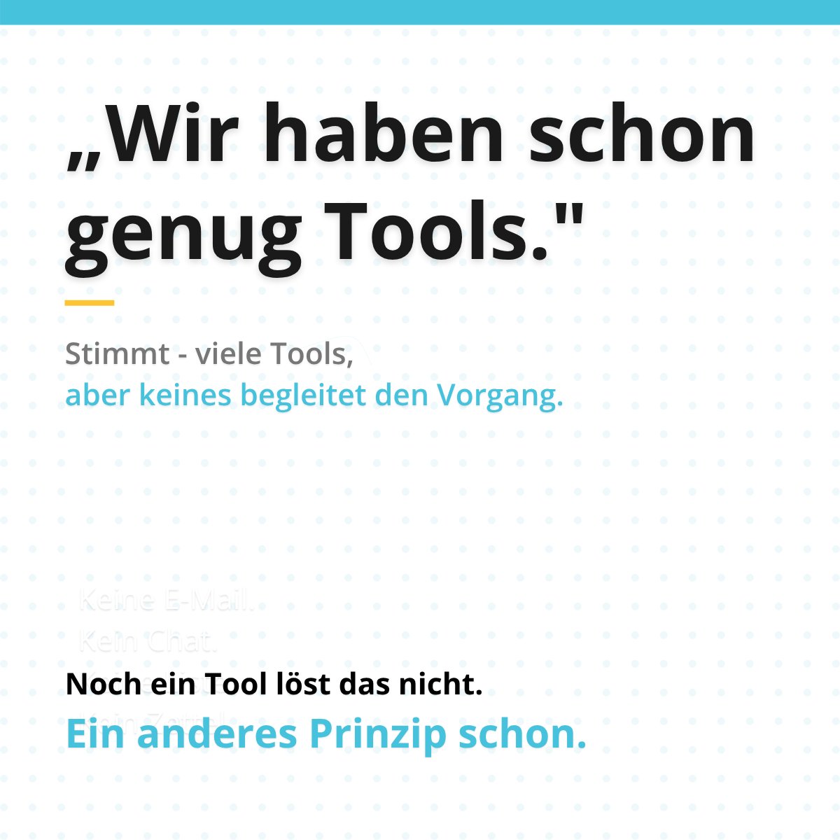 hausify_digital's tweet photo. „Wir haben schon genug Tools."

ERP. App. WhatsApp. E-Mail. Excel.

Das Problem ist nicht die Anzahl. Das Problem ist: Keines hält den Vorgang zusammen.

Noch ein Tool löst das nicht. Ein anderes Prinzip schon.

#Ticketsystem #Proptech #Digitalisierung #Objektverwaltung https://t.co/XHogqXPiue