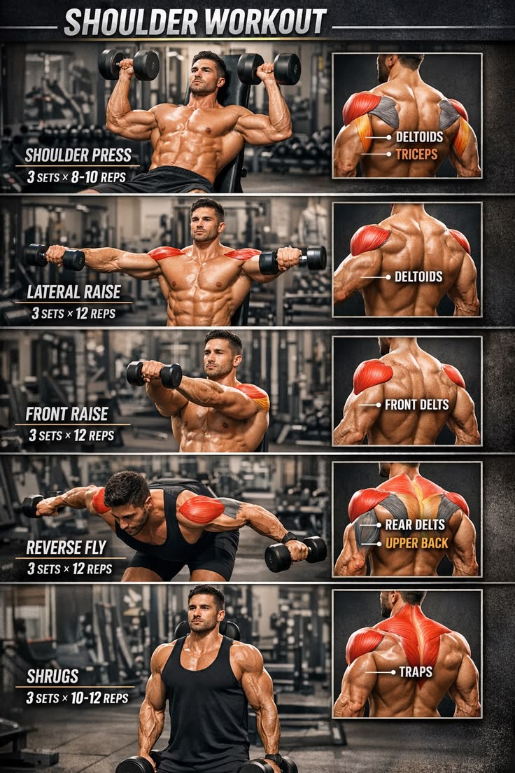 fitness1322's tweet photo. Shoulder Workout 🔥💪 https://t.co/6ICSmP4UNS
