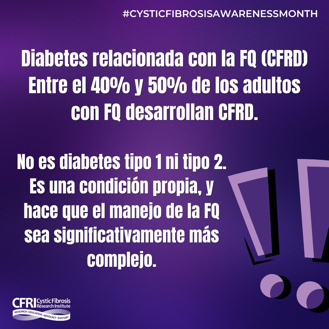 CFRI_CureCF's tweet photo. CF-Related Diabetes affects about 40–50% of adults w/CF and is one of the most common CF complications, yet one of the least discussed - adding yet another layer of daily management for people already carrying an enormous disease burden. https://t.co/VqddfpIx02