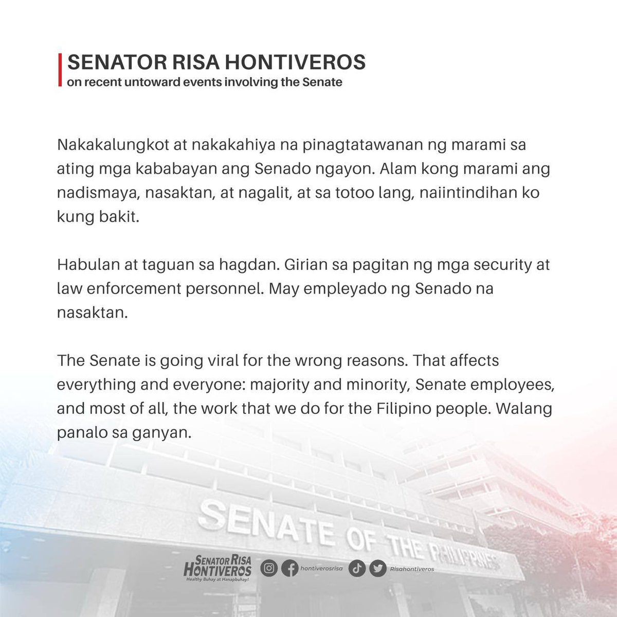 risa hontiveros tweet media