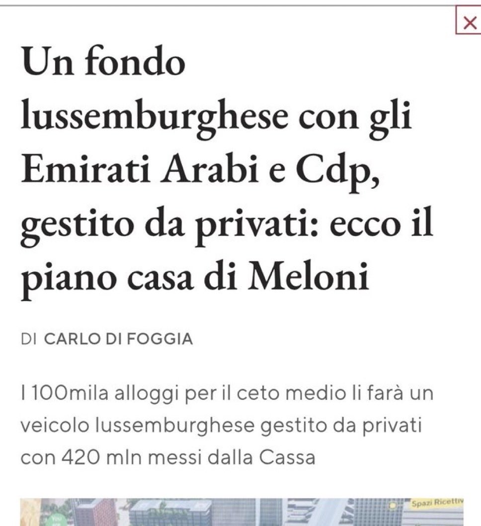 ilsignorg_70's tweet photo. il #PianoCasa non è altro che una nuova elargizione di soldi pubblici dei cittadini a #privati e paesi #stranieri
Mi pare il programma del #governo #meloni, prendere i soldi degli #italiani e darli a #multinazionali e paesi stranieri!!
#casa #affitto #abitazioni https://t.co/ipaMUiX2aB