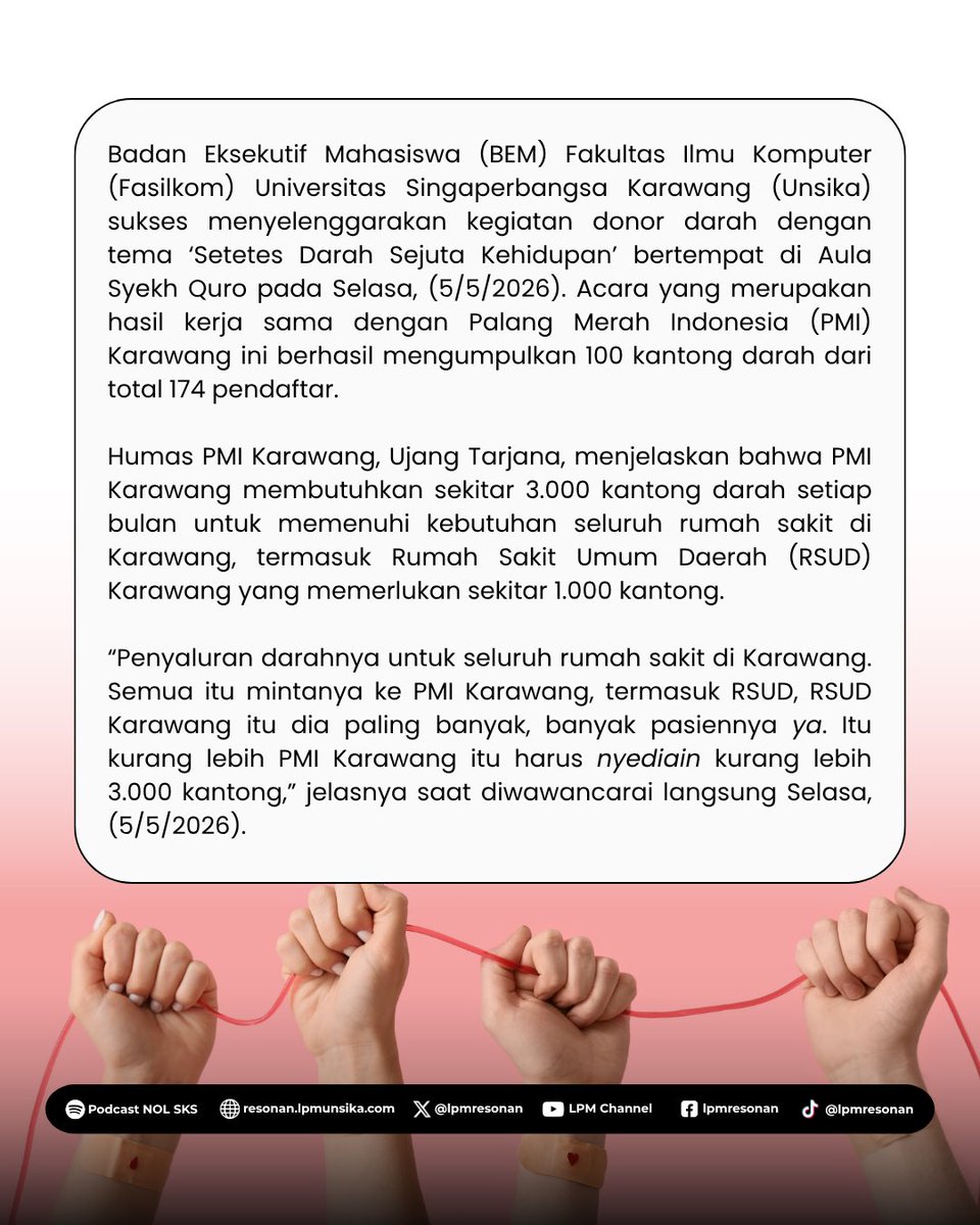 Lembaga Pers Mahasiswa Resonan Unsika tweet media