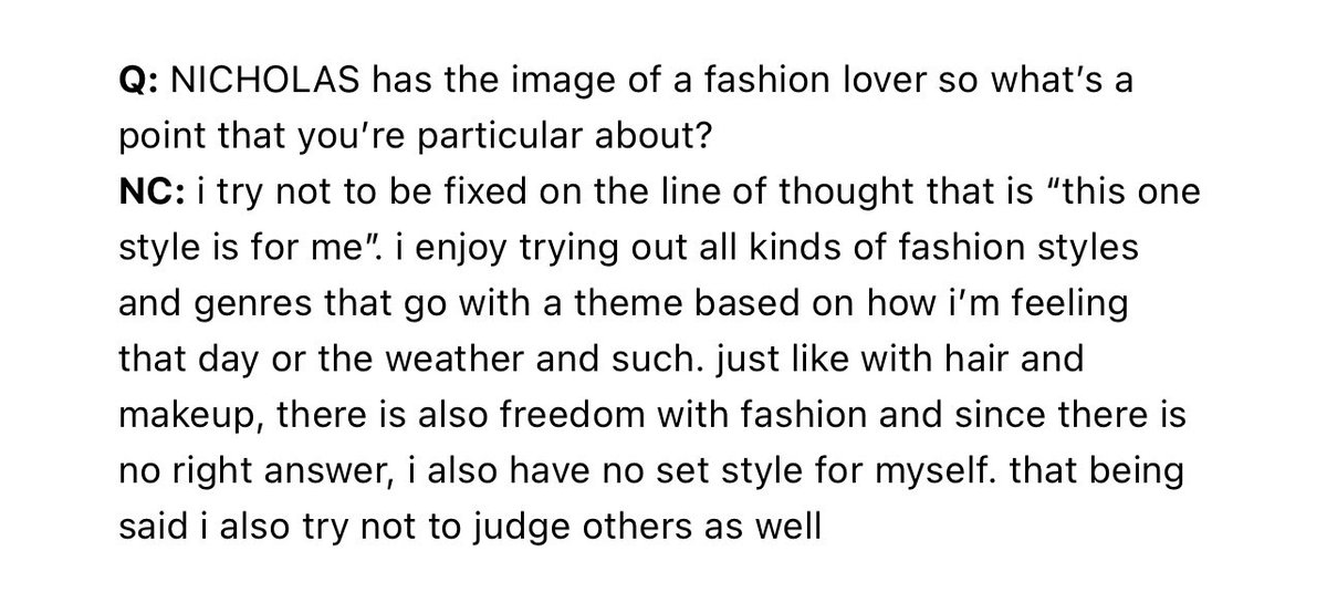 your typical nc interview filled with all the nc-isms (fashion, beauty, challenges, freedom, being yourself, etc)