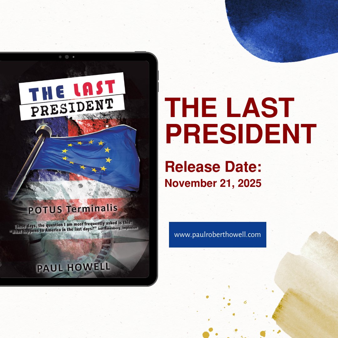 PaulRobertHowe1's tweet photo. Meet THE LAST PRESIDENT by Paul Howell: A political thriller grounded in Bible prophecy Available now at
https://t.co/hTHnLuexav
#TheLastPresident #PaulHowellBooks #PoliticalThriller 
I love this genre. Comment if you also love the political thriller/Bible prophesy combination. https://t.co/By33jskuLw