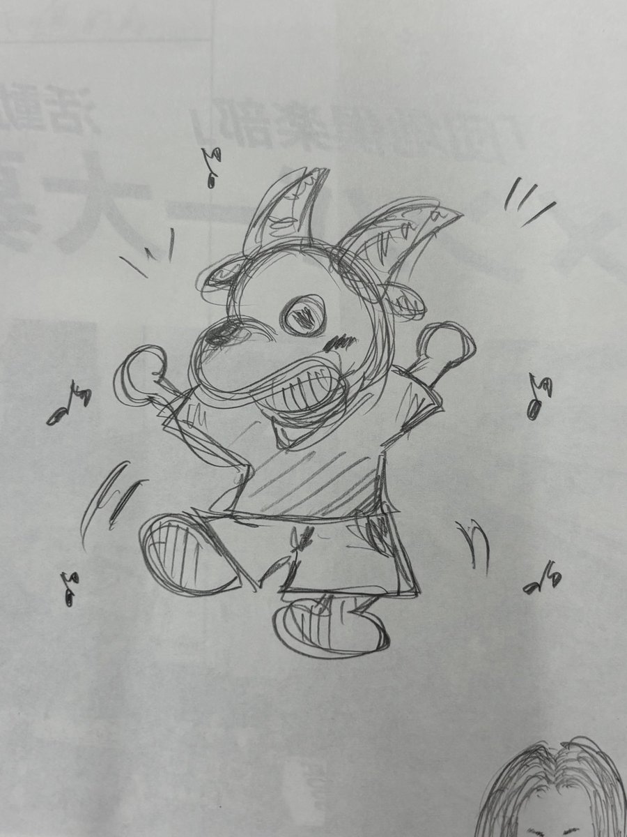 授業中に描いたしぇぼん君