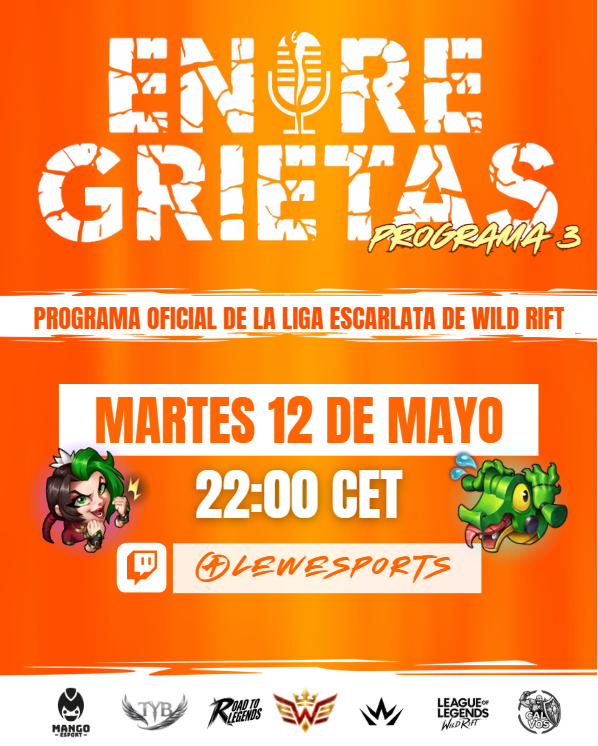 LEWEsports_'s tweet photo. 🔥"𝗘𝗡𝗧𝗥𝗘 𝗚𝗥𝗜𝗘𝗧𝗔𝗦", 𝗣𝗥𝗢𝗚𝗥𝗔𝗠𝗔 𝟯: 𝗣𝗥𝗘-𝗣𝗟𝗔𝗬𝗢𝗙𝗙𝗦🔥

¡Vuelve nuestro programa favorito!😈

📢Comienzan las asambleas donde los equipos podrán opinar de los enfrentamientos en directo.

¿Te lo vas a perder? ¡Nosotros no!🫣

#lew #roadtolegends #lewonfire https://t.co/kCA5FWkTHr