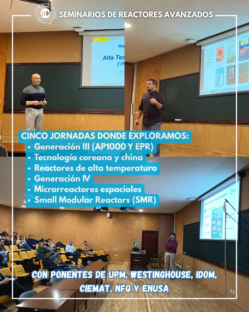 jjnucleares's tweet photo. Misión cumplida! Hemos cerrado la 17ª edición del Seminario de Reactores Avanzados (SRA) tras cinco jornadas intensas en la ETSII-UPM explorando el futuro del sector. 

#EnergíaNuclear #Ingeniería #SMR #GenIV https://t.co/zrcGyvtoXs
