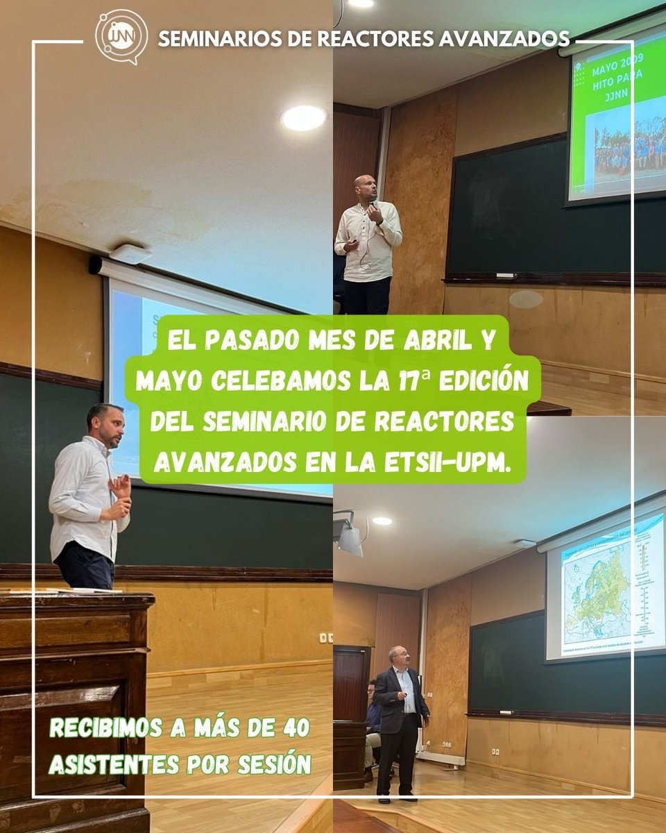 jjnucleares's tweet photo. Misión cumplida! Hemos cerrado la 17ª edición del Seminario de Reactores Avanzados (SRA) tras cinco jornadas intensas en la ETSII-UPM explorando el futuro del sector. 

#EnergíaNuclear #Ingeniería #SMR #GenIV https://t.co/zrcGyvtoXs