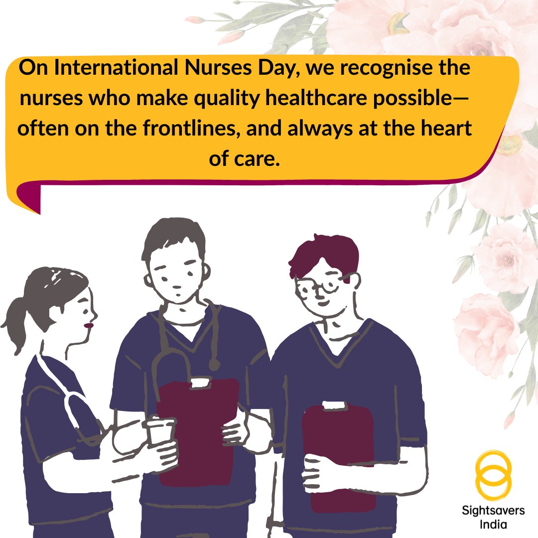 SightsaversIN's tweet photo. This International Nurses Day, we honour the nurses whose care changes lives every day. Your dedication strengthens health systems, advances eye health, and helps build a more inclusive world.

Thank you for all that you do. https://t.co/hmJspmm63j
