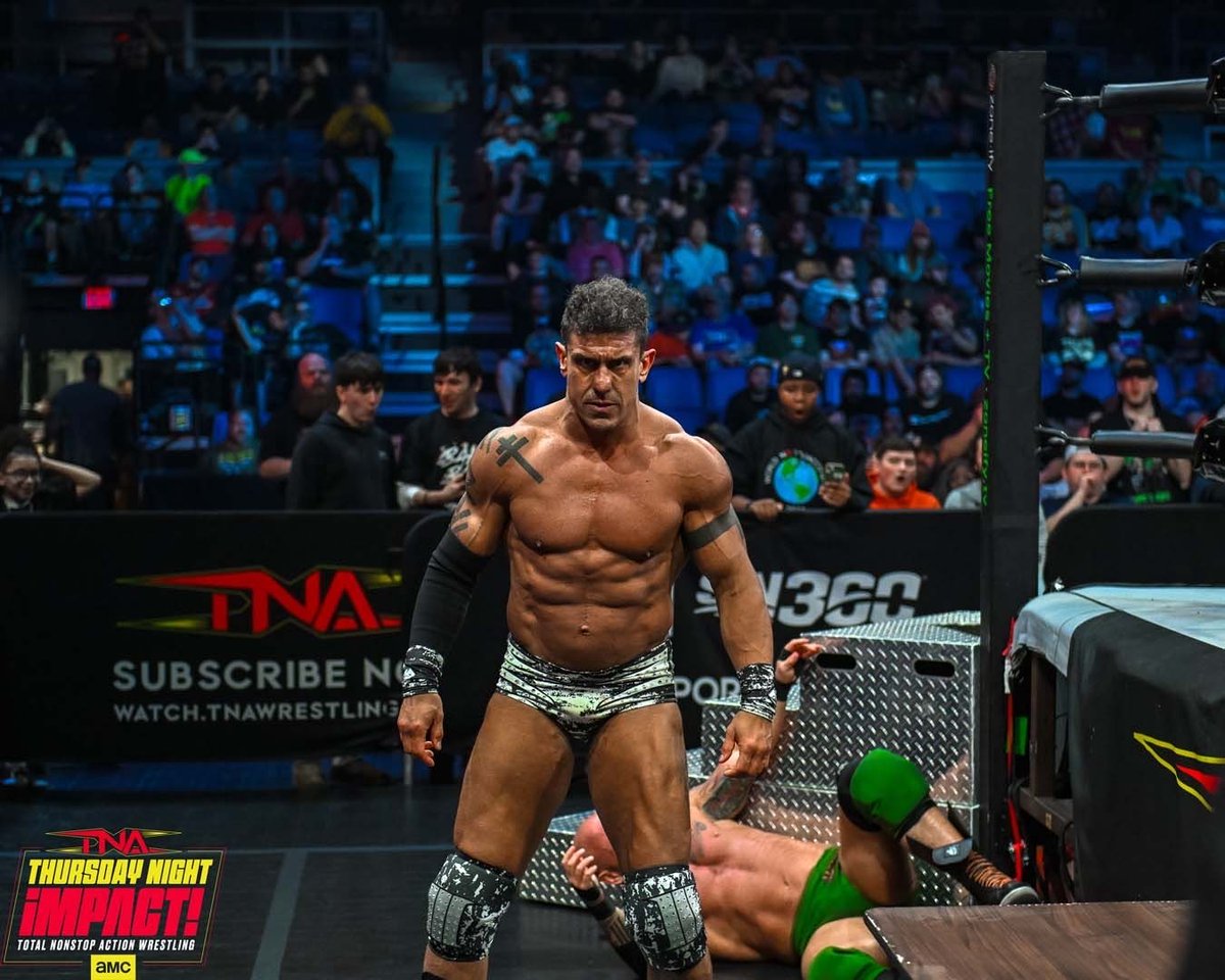 OnePercentOnTop's tweet photo. #TNAiMPACT
——————

Two factors worked in Eric Young’s favor.

- luck.

- my ring rust in a TNA ring.

Nothing remarkable or notable worth talking about. https://t.co/Yn1VY6tK4V
