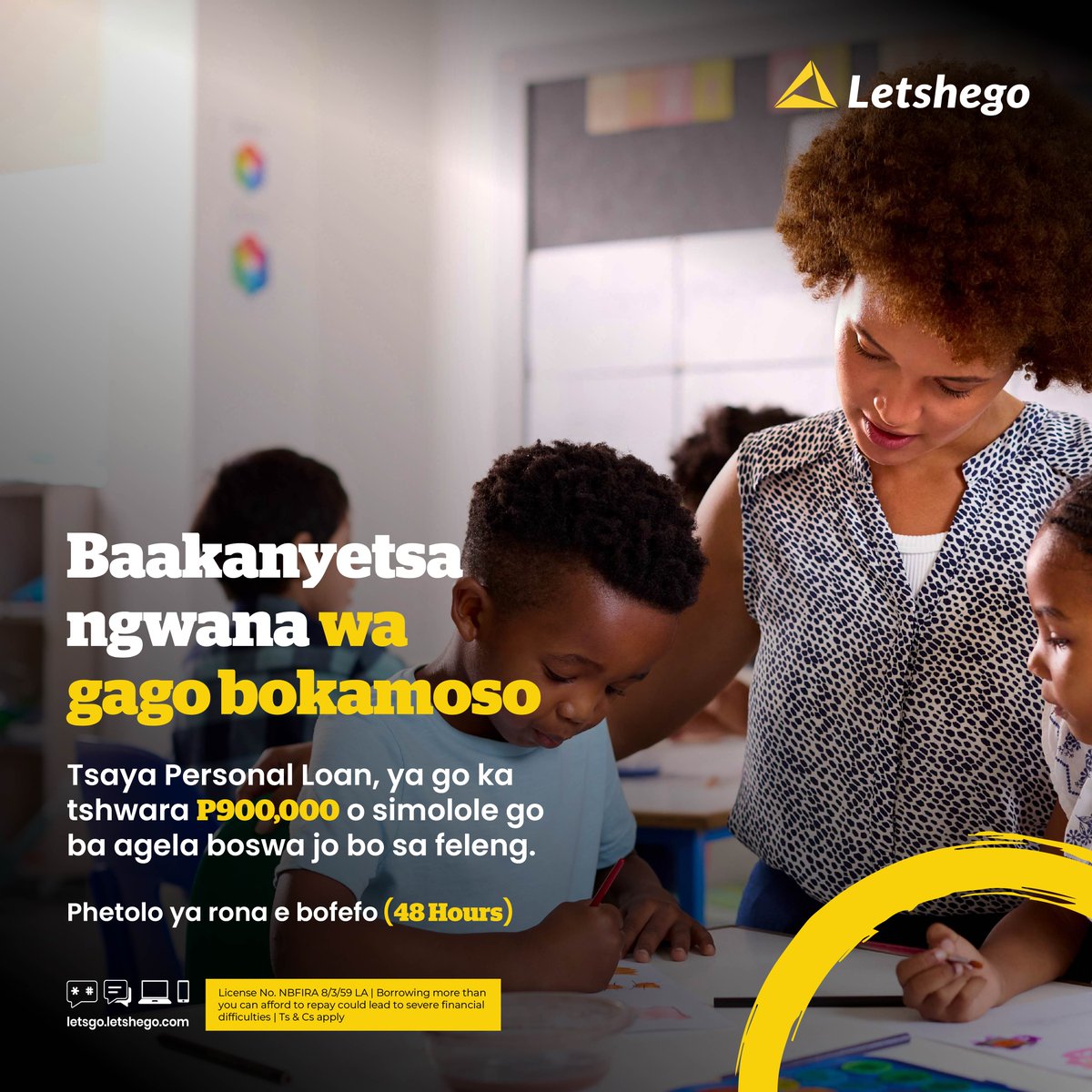 letshegobw's tweet photo. Direla ba masika bontle ka Personal Loan ya Letshego. Etela branch jo bo gaufi, kana leletsa 364 3300 go itse go feta fa.
#ImprovingLives https://t.co/hbwuAX1pmq