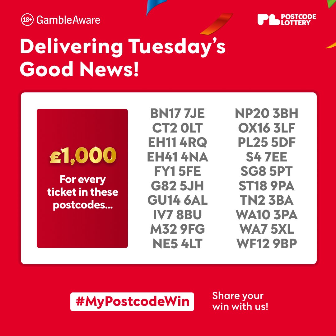 Postcode Lottery tweet media