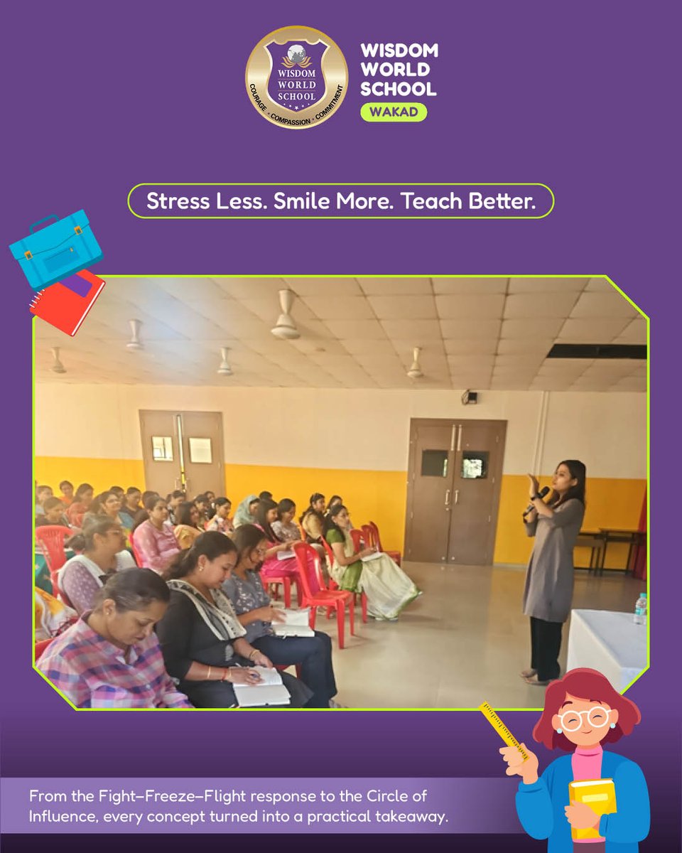 WorldPune's tweet photo. Conversations. Connections. Support 💛
Our ‘Stress Less, Teach More’ session gave teachers a space to share, reflect, and uplift each other; because wellbeing grows stronger together. 🌿

#Wisdomworldschool #TeacherWellness #StressLessTeachMore https://t.co/kA2bp1rofF