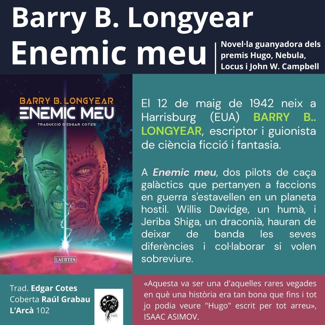 LaertesEd's tweet photo. Barry B. Longyear, "Enemic meu". Traducció Edgar Cotes. Coberta Raúl Grabau. L'Arcà 102. https://t.co/531SV8r86n