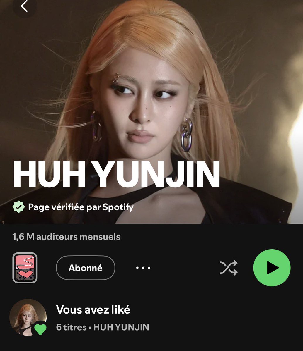 น้องยุนจิน ได้รับการยืนยันตัวตนเป็นศิลปินบน Spotify แล้ว!

ศิลปินที่ได้รับการยืนยันตัวตนทุกคนมีฐานแฟนคลับที่เหนียวแน่นและภักดี ปฏิบัติตามนโยบายของ Spotify และได้รับการพิสูจน์แล้วว่าไม่ใช่ศิลปินที่สร้างขึ้นโดย AI หรือใช้ AI ในการสร้างเพลง

#HUHYUNJIN #허윤진
#LE_SSERAFIM #르세라핌