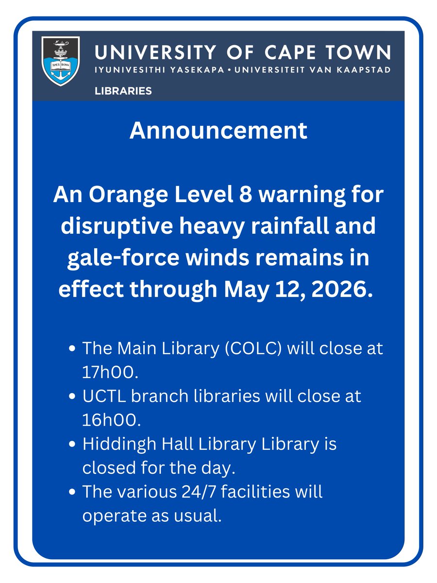 UCT Libraries tweet media