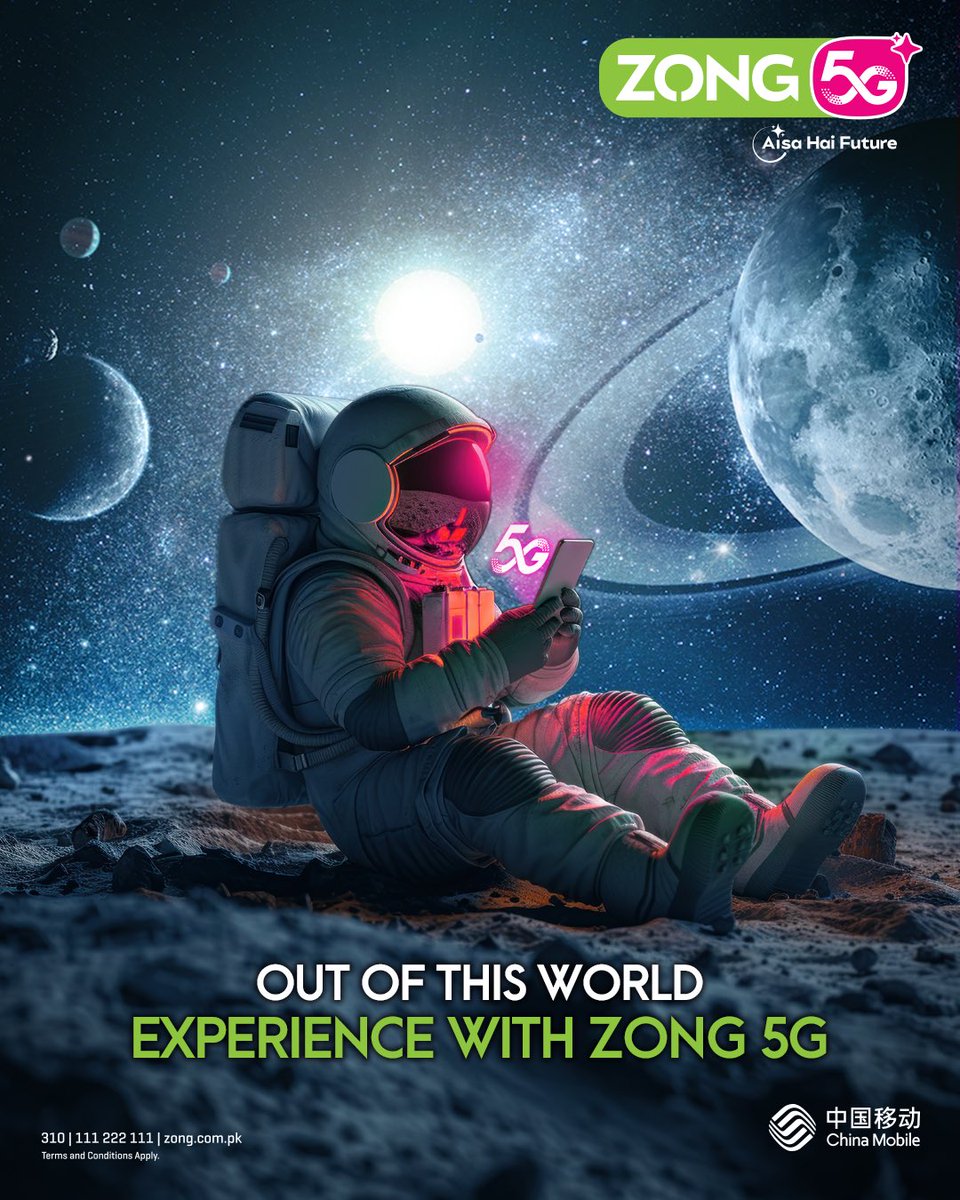 Zongers's tweet photo. No distance feels distant anymore. ๐
ย
Zong 5G keeps you effortlessly in touch, wherever you are.
ย
#Zong5G #AisaHaiFuture #SeamlessConnection https://t.co/qaRYy7wbV1