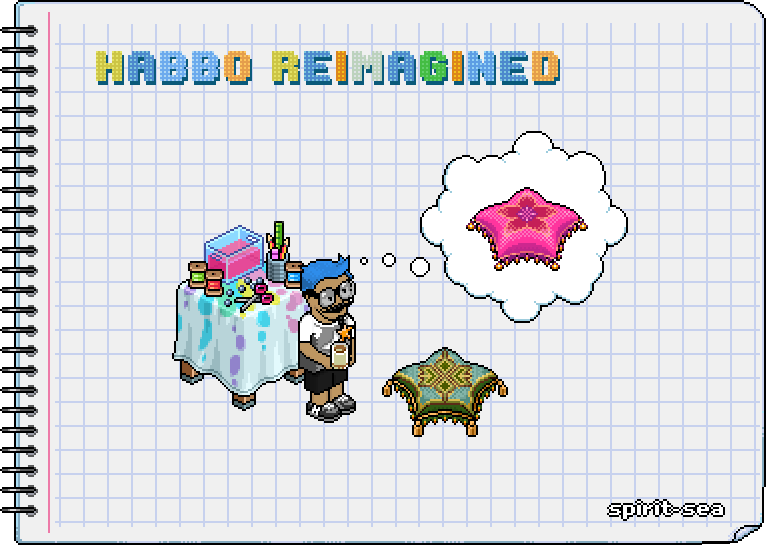SpiritSeaHBES's tweet photo. 🎨Habbo Reimagined starts today!
A new series where I’ll reinterpret and redesign classic #Habbo content, giving new life to existing furnis, campaigns and ideas while staying true to the game’s original essence.
And who knows… maybe some of these designs could also fit perfectly into #HabboHotelOrigins. 
After all, classic style is what we love most around here… right?

🔸First up: the Shalimar campaign pillow, now redesigned to match the Alhambra aesthetic currently active in Habbo Hotel: Origins.
Hey, it would make a pretty good Funky Friday item… just saying! 😜
What do you think?

#HabboOrigins #HabboHotel @ESHabbo @Habbo @HabboKsamra @SulakeDominic @HabboOrigins