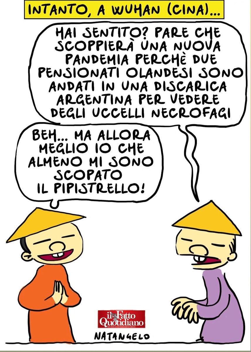 NatangeloM's tweet photo. Si ricomincia - la mia vignetta per Il Fatto Quotidiano oggi in edicola!

#hantavirus #covid19 #satira #vignetta #natangelo https://t.co/HU3g3ZCyEp