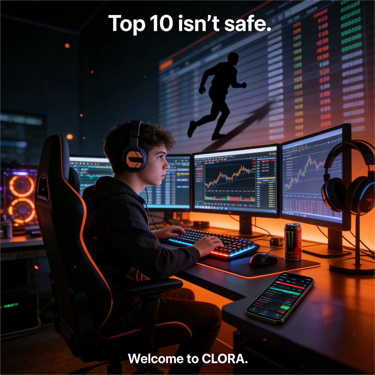 clora_io's tweet photo. Nobody Warns You About This Part of CLORA:

You stop caring about the market…
and start caring about the guy
right above you on the leaderboard.

This is CLORA! 🙂

#CLORA #Web3‌‌ #game