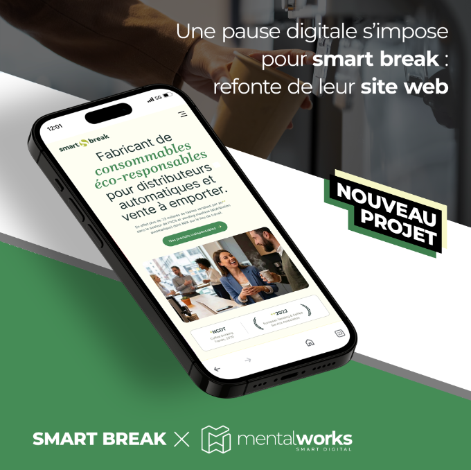 mentalworks's tweet photo. 🚀 Un nouveau projet en cours !

Nous sommes heureux d’accompagner smart break dans la refonte de son écosystème web, une marque engagée dans les solutions de pause responsables et les consommables durables pour les entreprises.✨

⏳ La suite arrive bientôt… https://t.co/sJrBQsA29Z