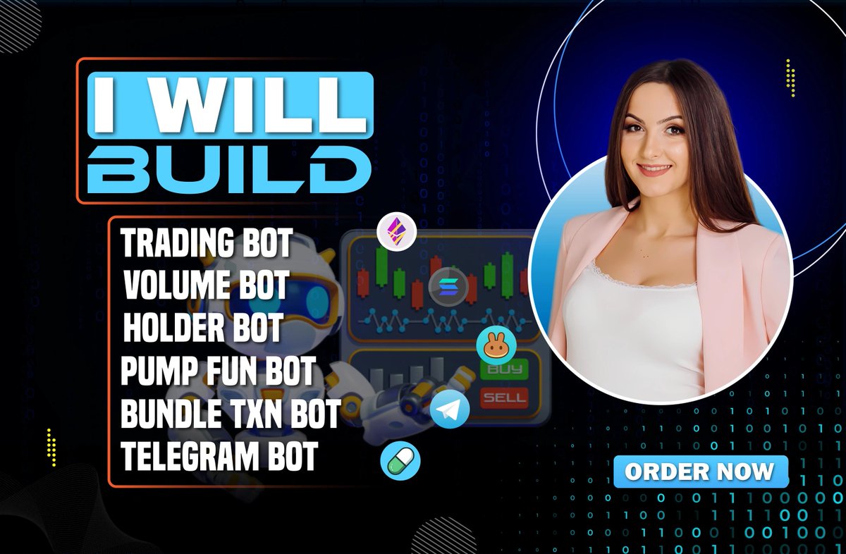 ruposhamin's tweet photo. Hire this Senior Blockchain Developer who will build custom crypto trading bots that work for you-24/7. Whether you're on Ethereum, Solana, BSC, TON, or any other chain! 
Check the service details: https://t.co/PIwD5MqZ7p

#tradingbot #telegrambot #bot #polymarketbot #volumebot https://t.co/GSOzgJq7CO