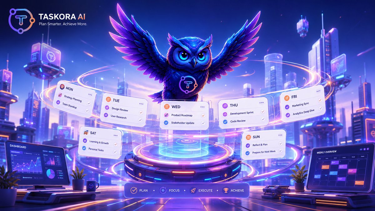 tskrofficial's tweet photo. Some work happens once.
Some work repeats every week. 🔁
Taskora AI can make recurring tasks easier for communities, protocols, and teams.
#TaskoraAi #Productivity #Web3 https://t.co/hhtRUgmw5p