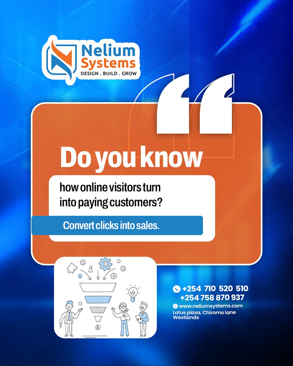 Nelium_Systems's tweet photo. Traffic is good.
Conversions are better.
Nelium Systems helps businesses turn website visitors into paying customers with smart digital solutions.
Call:
+254 710 520 510
+254 758 870 937
#LeadGeneration #DigitalMarketing #BusinessGrowth #NeliumSystems https://t.co/UQNvrNu8st