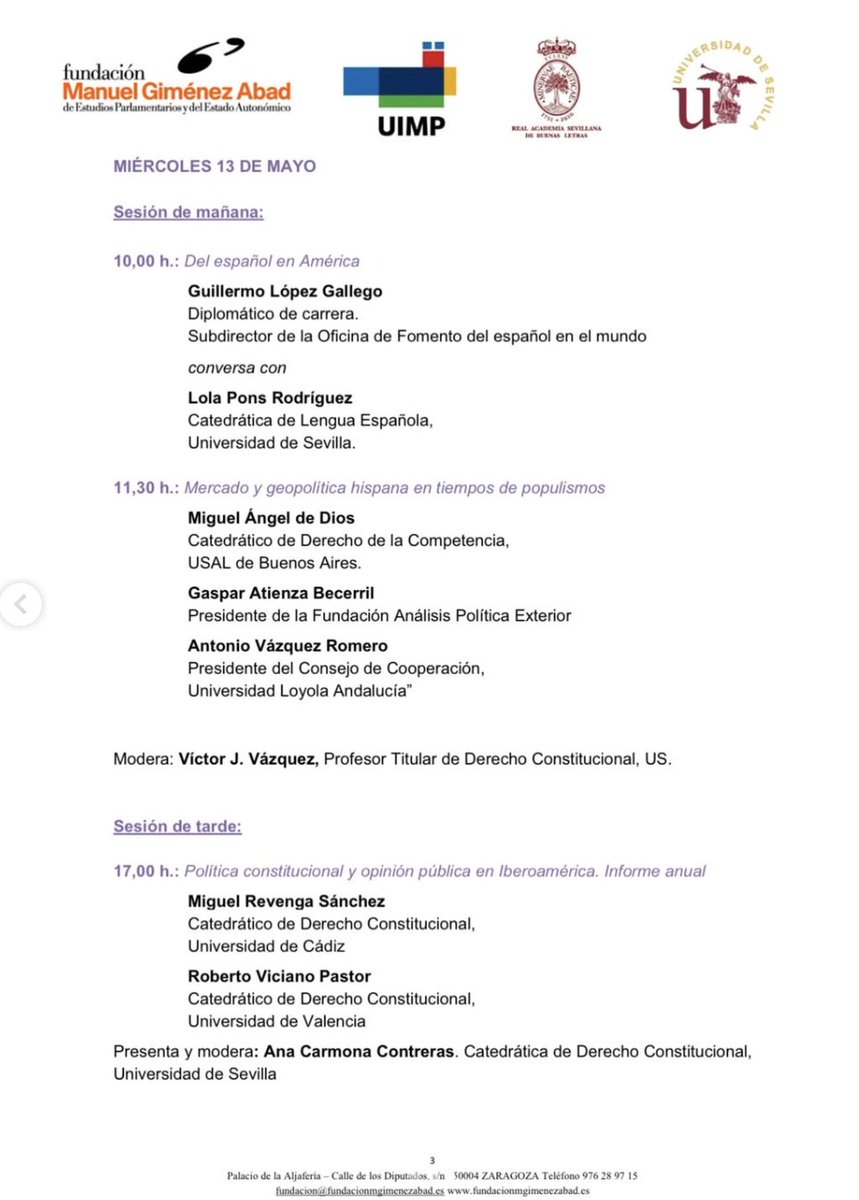 Historia152's tweet photo. Hoy, martes 12, y mañana, día 13, la @unisevilla participa en el II Foro Iberoamérica: Comunidad y Cultura, organizado por la Fundación Manuel Giménez Abad y la Universidad Internacional Menéndez Pelayo @UIMP. 
En este foro participa mañana Lola Pons, como pueden ver en el cartel https://t.co/7uVzx8Wmit