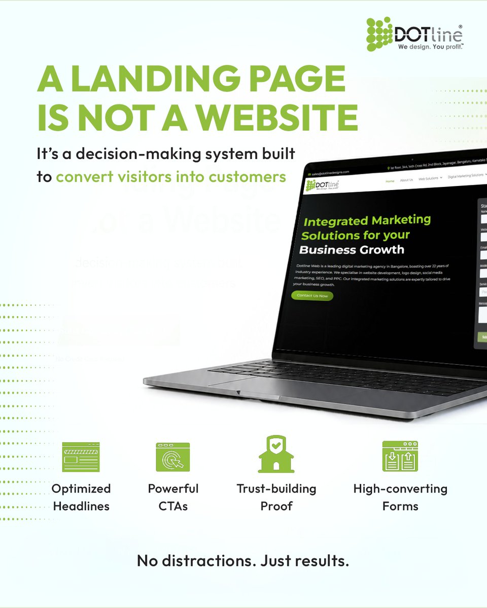dotlineweb's tweet photo. A landing page isn’t just a website - it’s built to convert visitors into customers.

✔️ Optimized Headlines
✔️ Powerful CTAs
✔️ Trust-building Proof
✔️ High-converting Forms
No distractions. Just results.

📩 Contact us today
🌐 https://t.co/Od9EfUI7I1 https://t.co/AykCKstWtX
