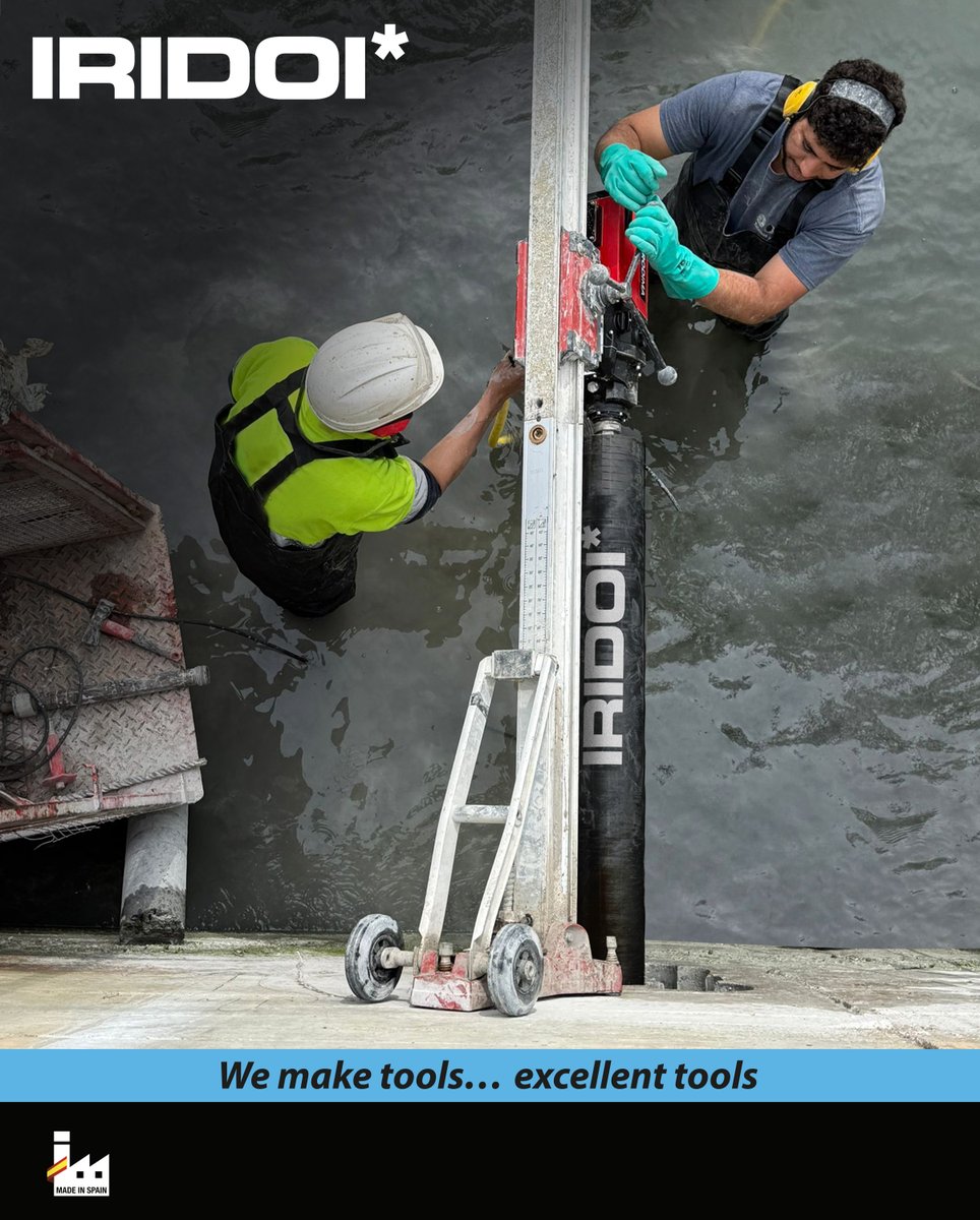 IridoiTools's tweet photo. Prueba exitosa de perforación Heavy Duty con el motor Revodrill 350 y nuestras coronas diamantadas Iridoi BH R-12 de 1 m, 1,5 m y 2 m de longitud en perforación por puntos.

#iridoi #perforación #brocas #diamante #demolición #hormigón #revodrill https://t.co/snWqdBm1BX