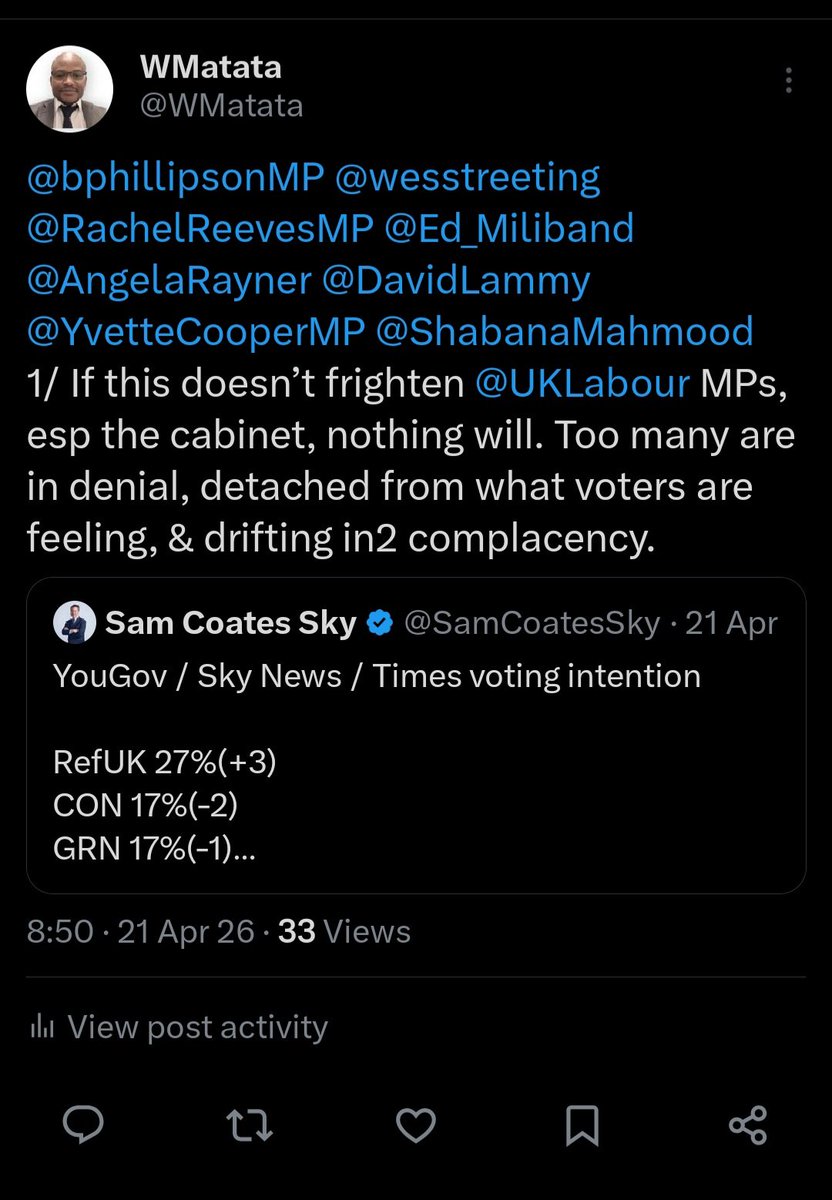 WMatata's tweet photo. @bphillipsonMP @wesstreeting @RachelReevesMP @Ed_Miliband @AngelaRayner @DavidLammy @YvetteCooperMP @ShabanaMahmood @UKLabour @reformparty_uk It has been clear to some us years that #KeirStarmer LACKS:

1. Good judgment 
2. Good communication skills
3. Good and clear vision for country 
4. Good political instincts 

Unless @UKLabour MPs use these 4 skills as a standard test for a future leader, nothing will change https://t.co/KI1d9KX6gP