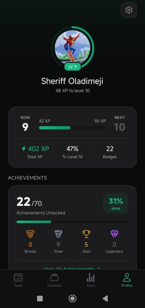 dimeji_dev's tweet photo. Just pushed a major update to Myday, my routine tracking app.

Here’s what’s new:
✅ Redesigned schedule view
✅ Custom color themes
✅ Smarter stats screen
✅ Polished profile page

Still  100% free on Android. 

https://t.co/i7q4ilB2f7 https://t.co/y4xFTELv69