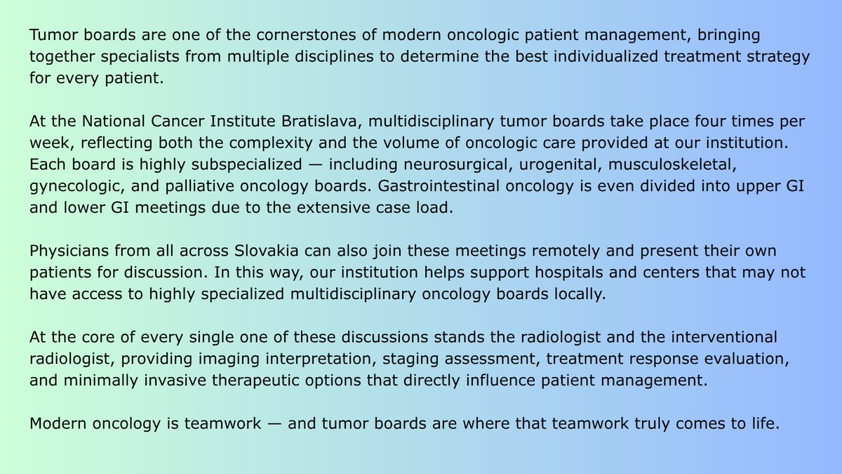 ECIOcongress's tweet photo. #ECIOtakeover with Marek Makovnik 

☀️ What is the best way to start the day?

A multidisciplinary tumor board.

#ECIO2026 #TumorBoard #InterventionalRadiology #InterventionalOncology #Radiology #CancerCare #MultidisciplinaryCare #Oncology https://t.co/7EulHyjmg2