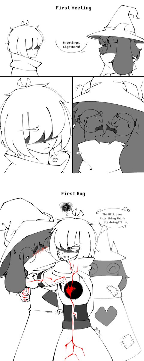 Shllllemy's tweet photo. "Firsts" (4/5)
(Commissioned by the absolute goat @Fluffy20258Boi !!!!!!!! 🦖🦖🦖🦖🦖🦖)
#kralsei #deltarunecomic #deltarune https://t.co/7cGV3ZTjHR