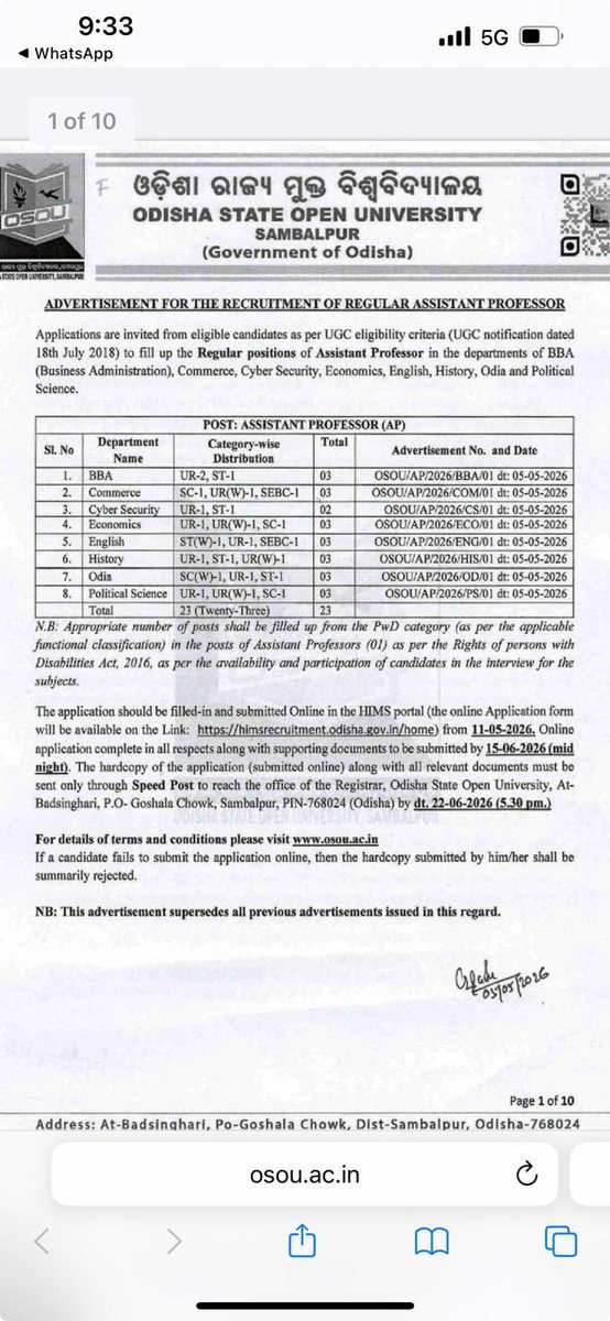 Prof Jayant K Mohapatra tweet media