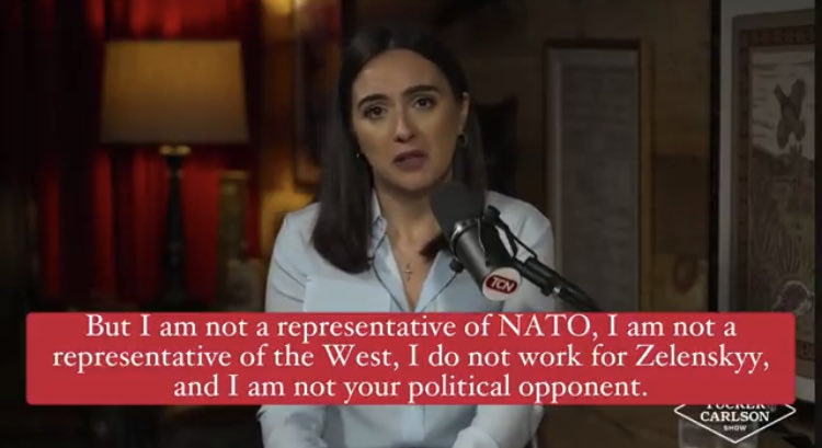 Iuliia Mendel basically confessed her role during that Tucker Carlson interview. 

Saying she is not Putin’s political opponent is the most honest she has ever been. 

She isn’t an opponent because she is an asset
