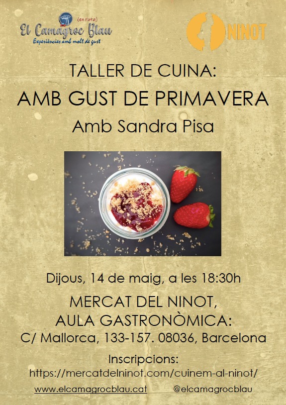 elcamagrocblau's tweet photo. Ja som una bona colla pel taller amb tast per aquest dijous, però encara hi ha la teva plaça!!🤩
Reserva-la aquí: https://t.co/3YSIpyaXdk https://t.co/gfbjiWzYBz