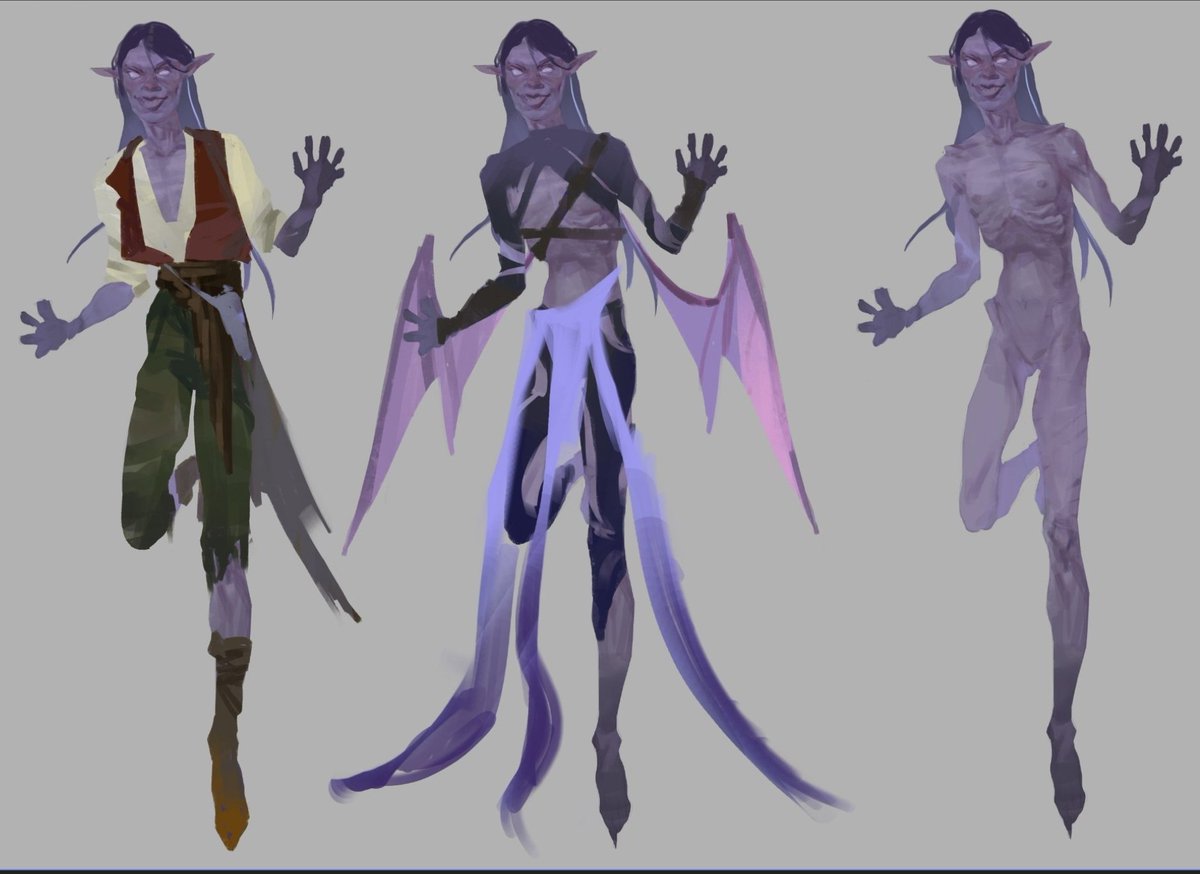 Terntrn's tweet photo. Some concepts of the ugliest fairy, my OC ToothFairy (idk what name should I give them, maybe Vlad) 

#oc #conceptart #fairy #cg https://t.co/YBz6HGcU87