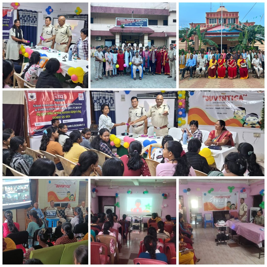 spdeogarh's tweet photo. Deogarh Police conducted awareness programmes on child protection, cyber safety &amp; youth empowerment under “Juventica” initiative. Together for a safer and brighter future for our children. 👮‍♂️📚✨

#DeogarhPolice #OdishaPolice #Juventica #ChildProtection #CyberSafety # https://t.co/NHMtaeHnv8