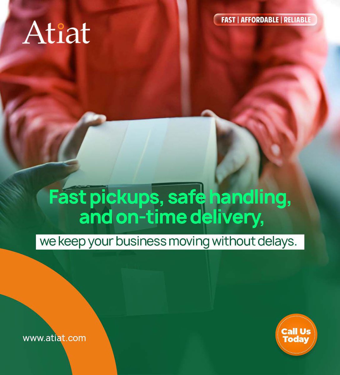 AtiatLeasingLtd's tweet photo. Every successful business needs a delivery partner that shows up on time, handles goods with care, and keeps operations running smoothly.

#Atiatlimited
#dispatchlogistic https://t.co/XBgSrq6TTT