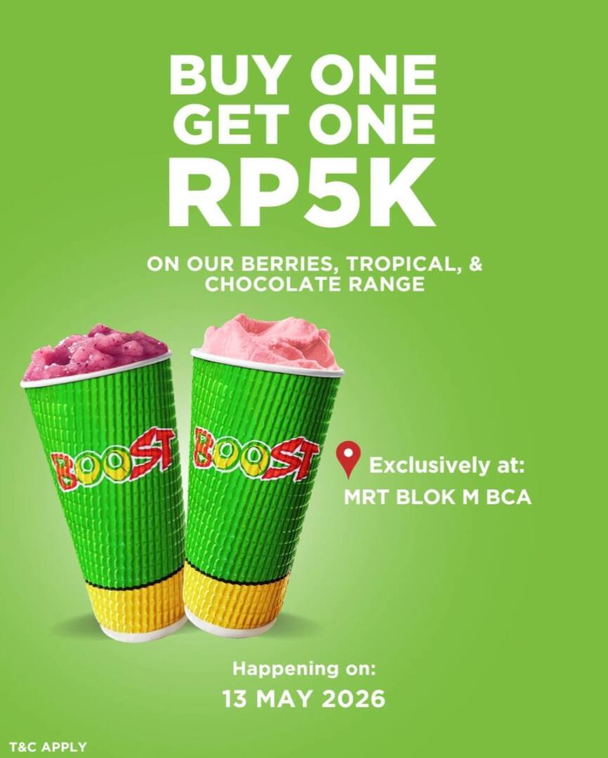 berburusales's tweet photo. Info promo Boost di cabang tertera https://t.co/haFmyVUMRz